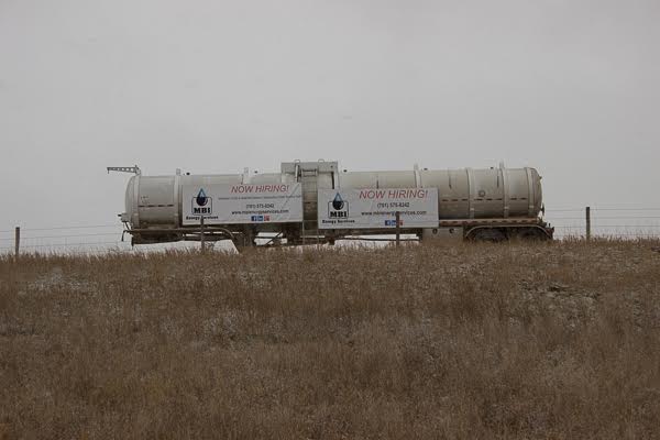 This is one of he ugliest of the signs hanging alongside the interstate near Medora. It's owned by Dalrymple re-election campaign chairman and Republican mega-donor Jim Arthaud