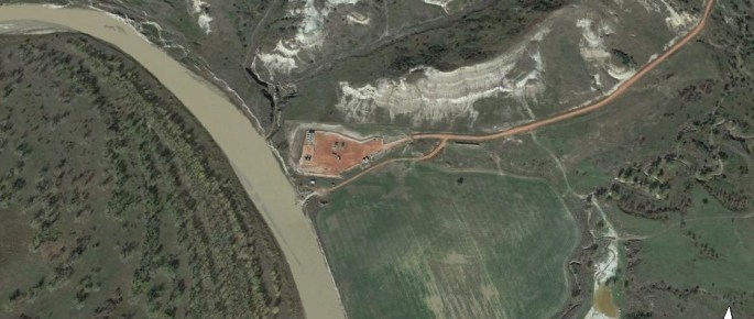 google earth well on riverbank image 1-1-2019